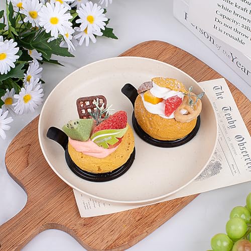 EI 12pcs Wheat Straw Dinnerware Set of 4,Reusable Plastic Plates,Unbreakable Dinner Plates,Deep Dinner Hard Premium Plastic Plate,Microwave Dishwasher Safe for Camping,Picninc,Family Dinner - color: Beige Wheat Straw Plates and Bowls