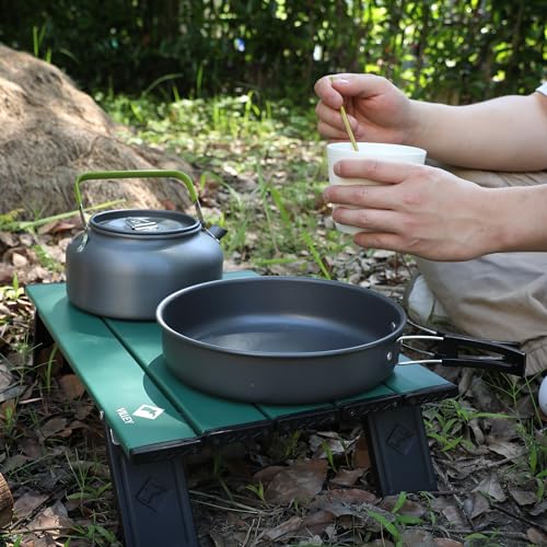 VILLEY Portable Mini Folding Beach Table, Ultralight Aluminum Side Table with Carry Bag for Camping, Picnics, and Outdoor Activities - Green - color: Green