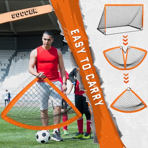 KTRIO 6x4 ft Soccer Goal for Backyard, Portable Soccer Net, Large Foldable Soccer Goals with Carry Bag for Kids Youth Teens Sports - style: Modern