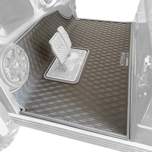 Xtreme MATS Rubber Double Diamond Golf Cart Floor Mat– Fits 2023+ Evolution Forester Models with Metal Pedals Only - Heavy-Duty Custom Fit All-Weather Floor Liner