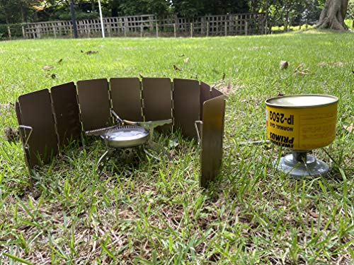 camping moon CAMPINGMOON 10 Plates Foldable Windscreen Folding Camp Stove Windshield with Storage Box - color: 8.66 inch Height YD-10