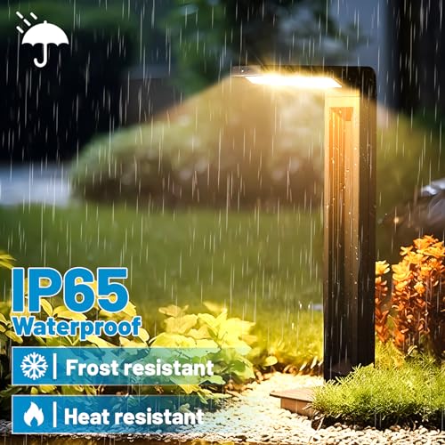 Sunvivo Solar Path Lights,2 Modes(Cold White or Warm White),Bright Solar Path Light Outdoor Waterproof,Perfect Elegant Guide Light or Deco for Yard,Garden,Lawn,Sideway,Driveway,Outdoor Event(8Pack) - color: Cold White and Warm White Light, size: 8 Pack