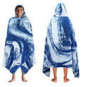 COTTON CRAFT Hooded Beach Towel - Oversized XXL 35x84 Towel with Hood for Adults - The Big Kahuna 7 Foot Large Beach Blanket Towel - Big & Tall Soft 100% Cotton Velour Pool Bath Wrap - Waves Blue - color: Surf Blue, size: 1 Pack - 35x84 Hooded