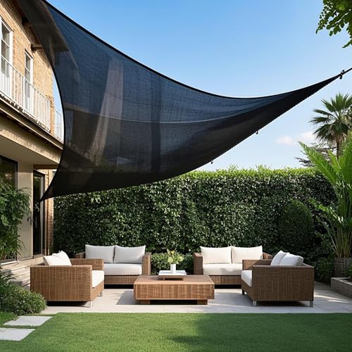 winemana 50% Black Shade Cloth, 3.3 x 10 FT Garden Mesh Tarp for Plants Heat Protection with Grommets, Sunshade Plant Cover for Greenhouse, Barns Kennel, Outdoor Netting Screens for Patio & Porch - size: 3.3 Ft X 10 Ft, style: 50%