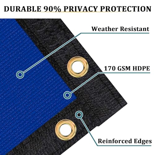 Shade&Beyond 4' X 25' Fence Privacy Screen Heavy Duty 170 GSM Fencing Mesh Shade Net Cover for Wall Garden Yard Backyard Indoor Outdoor Home Decoration, Blue - color: Blue, size: 0 4' x 2 5'