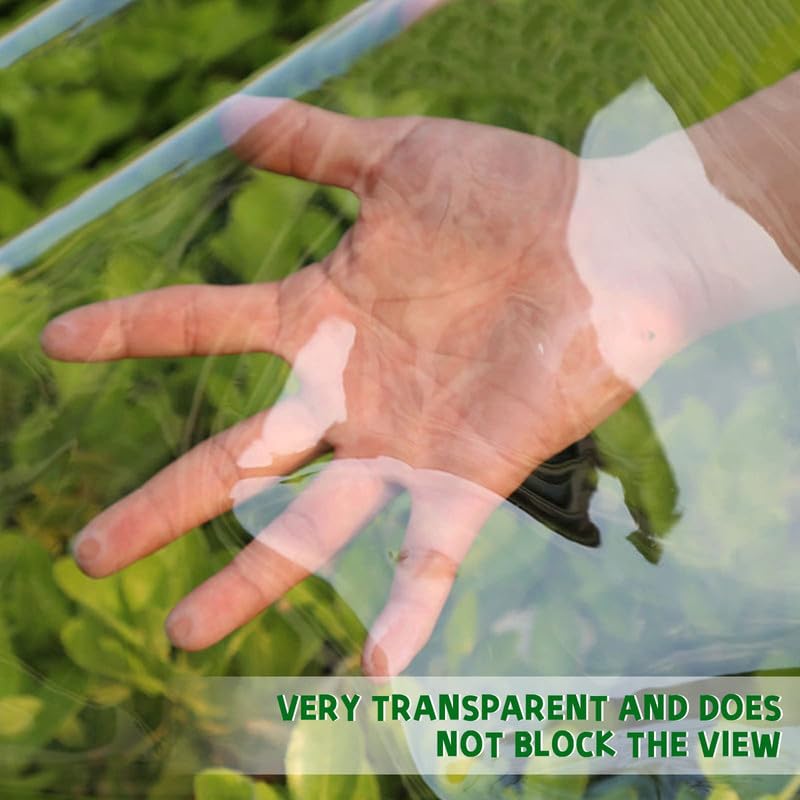 Heavy Duty Waterproof Clear Tarp-Thicken Clear Vinyl PVC Tarps Transparent Tarpaulin with Brass Grommets for Camping Patio Gazebo Outdoor-Tarp to Cover The Sun and Rain