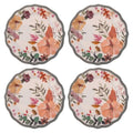 Karma, 8.75 inches Melamine Salad Plates Set of 4, Reusable Dishwasher Safe Plates for Outdoor and Indoor, Autumnal Spice - color: Autumnal Spice