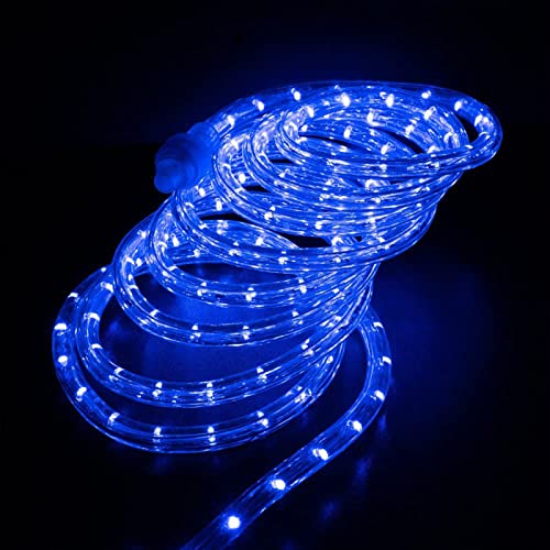 100ft LED Rope Lights Outdoor, 720 LED Connectable and Flexible Tube Lights with 8 Modes, Waterproof LED Rope Lighting for Garden, Patio, Bedroom, Party, Pool, Indoor Outdoor Xmas Decoration (Blue) - color: Blue, size: 100ft