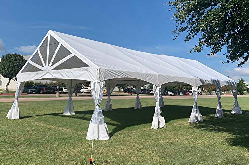 DELTA 40'x20' PVC Marquee Tents for Parties, Large Party Tent, Outdoor Wedding Tent, Heavy Duty Fire Retardard Waterproof Canopy, Carpas para Fiestas,Outdoor Event + 7 Storage Bags - style: 40'x20' PVC Marquee Tent