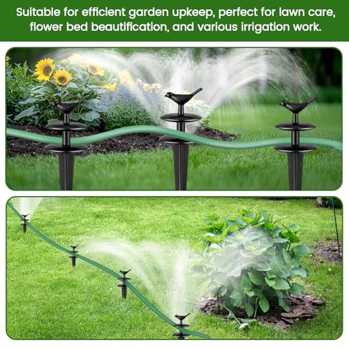 Zonon 6 Packs 12 Inch Garden Hose Guide Stake Heavy Duty Cast Iron Hose Guides Spike Decorative Garden Stakes Protector for Lawn Yard - Keeping Hoses Away from Flower Beds(Cute Style) - style: Cute Style