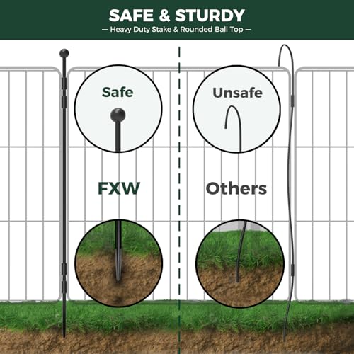 FXW MiniPaws Unleashed Dog Playpen, Expandable & Portable Design for Yard, RV Camping and Indoor Use, for Puppies and Small Dogs, 24-inch 8 Panels - size: 24"H