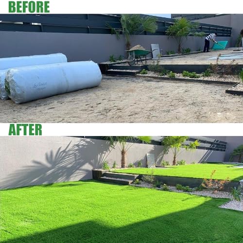 LITA 1.77 Inch Ultra Thick Artificial Grass Turf 3FTX42FT, Durable PU Backing Luxurious Synthetic Grass, Indoor/Outdoor Garden Landscape Patio Fake Faux Grass Rug Mat - size: 3 x 42 Feet