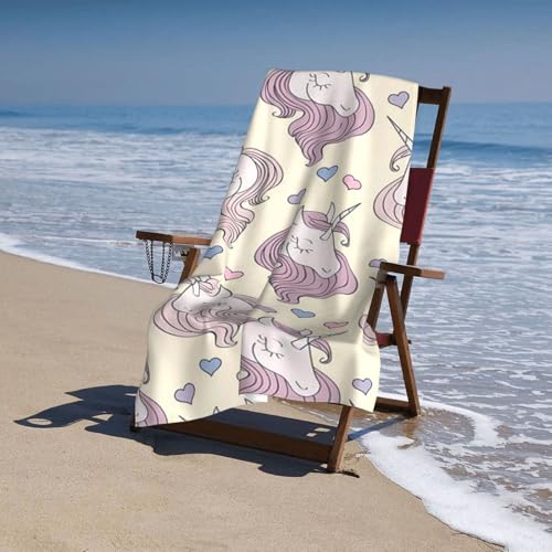 Cute Unicorn Beach Towel for Kids/Girls/Toddler/Baby, Personalized Microfiber Beach Towels Bulk, Quick Dry Beach Towel for Pool, Lightweight Bath Towels Oversized Clearance 30"x 60" - color: Unicorn4, size: 30"x 60"