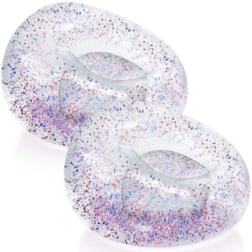 Realspring Inflatable Bean Bag Chair for Adult Bean Bag Sofa Chair Blow up Inflatable Furniture for Outdoor Living Room Bedroom Balcony Travel Party Gift Accessories(Colorful Glitter,2 Pcs) - color: Colorful Glitter