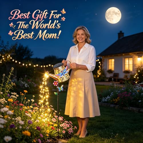 Solar Watering Can with Lights Outdoor Garden, 41in Large Dragonfly Garden Stake Lights, Waterproof Decoration for Yard Lawn Pathway, Gifts for Mom Grandma Women Birthday Gardening Gift - color: Dragonfly-Blue