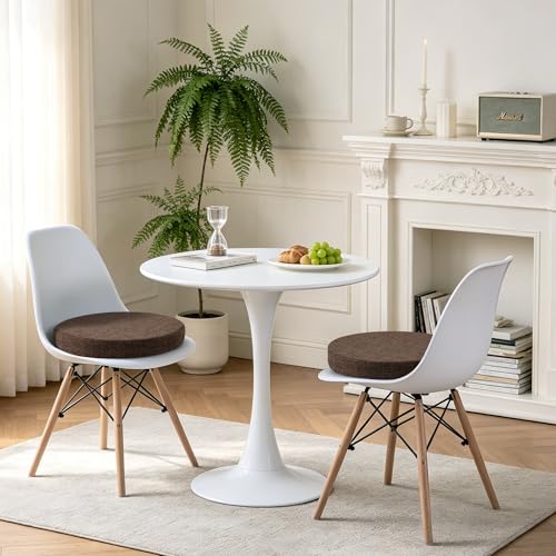 Tromlycs Round Chair Seat Cushion Pad 16 inch for Circle Bistro Chairs Non Slip Foam Cushion Brown - color: Brown, size: 16 inch