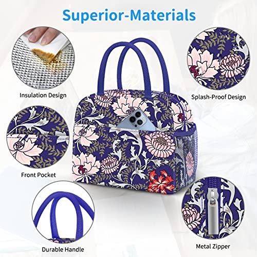 DALINDA Lunch Bag Lunch Box for Women Men Reusable Insulated Lunch Tote Bag,Leakproof Thermal Cooler Sack Food Handbags Case High Capacity for Travel Work Picnic Beach,Orchid3 - color: Orchid, size: Oxford cloth