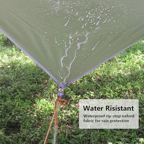 Unigear Hammock Rain Fly, 16.4/14.4/13/10ft Camping Tarp, UV Protection & Waterproof & Lightweight for Camping, Backpacking and Outdoor Adventure (Green, 9.8 * 9.8ft) - color: Green, size: 9.8*9.8ft