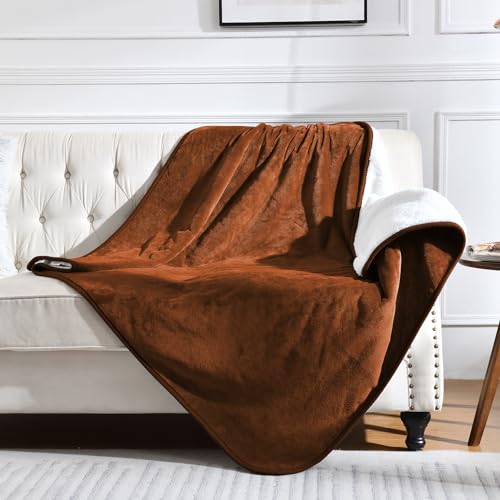 Waterproof Blanket for Bed Couch Sofa, Soft Liquid Pee Proof Pet Blanket for Dog Puppy Cat, Reversible Sherpa Fleece Furniture Protector (Caramel, 60x80 inches) - color: Caramel, size: 60x80 inches
