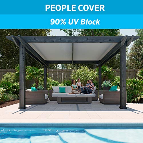 Coolaroo 90% UV Block Heavy Duty Sun Protection Fabric - Breathable Outdoor Shade Cover for Pergolas, Patios, Pets, Vehicles, and Play Areas, Tear-Resistant HDPE, 6ftx15ft Roll, Stone - color: Stone, size: 6' X 15'