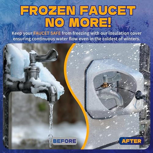 Outdoor Faucet Covers for Winter 4 Pack, Foam Faucet Cover for Winter Freeze Protection, Reusable Outdoor Hose Bib Cover, Spigot Covers Winter Insulated - color: 4 Pack