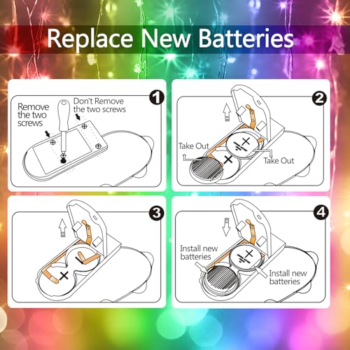 6 Pack Fairy Lights Battery Operated with Timer 2PCS Remote 6.5ft 20LED Multicolor Twinkle Lights Waterproof Silver Wire Fireflies Lights DIY Mason Jar Wedding Party Christmas Centerpiece Table Deco - color: Multicolor, size: 6.5ft