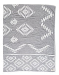 Bersuse 100% Cotton Teotihuacan XL Throw Blanket Turkish Towel Beach Blanket - Beach Camping Essentials - 75x90 Inches, Silver Grey - color: Silver Grey