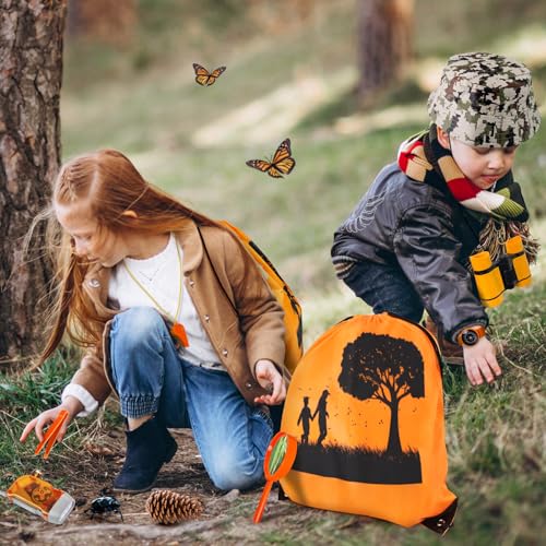 YOPINSAND Kids Explorer Kit & Bug Catcher Kit, Camping Gear for Kids, Outdoor Exploration Set with Backpack & Binoculars, Ideal Outdoor Adventure Toys for Boys Girls 3-12 - color: Orange