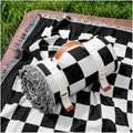 2 in 1 Extra Large Boho Beach Blanket Towel Picnic Mat Adult Men Guy Him Brother Dad Boyfriend Uncle Niece Best Friend Friendship Grandpa Grandfather Husband Son in Law Happy Birthday Cool Unique Gift - color: Checkered Black