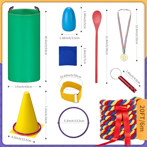 Redllo 87 Pcs Carnival Outdoor Games Potato Sack Race Bags for Kids Adults Bean Bags Ring Toss 3 Legged Relay Race Tug of War Rope Backyard for Birthday Party Field Day Family Christian Church Games