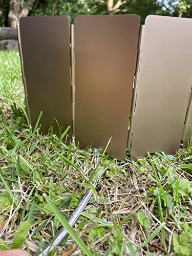 camping moon CAMPINGMOON 10 Plates Foldable Windscreen Folding Camp Stove Windshield with Storage Box - color: 5.51 inch Height YD-8