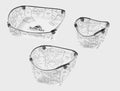 Ultra Light Portable Collapsible Outdoor Cutlery 3 Piece Set, Foldable Plate,Bowl,Cup,Easy To Clean, Reusable,Space Saving,Heat Resistant, Food Grade Material, For Office, Picnic,Camping, Travel