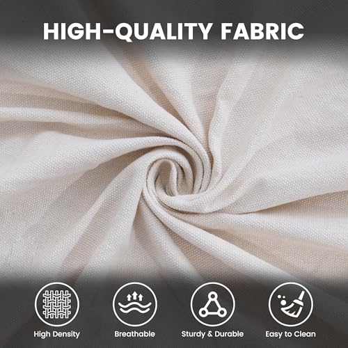 Lazy Daze Hammocks Double Brazilian Cotton Hammock, Extra Large Portable Outdoor Camping Hammock with Tree Straps & Travel Bag for Backyard Patio Poolside Indoor, 550lbs Capacity, Beige - color: Beige