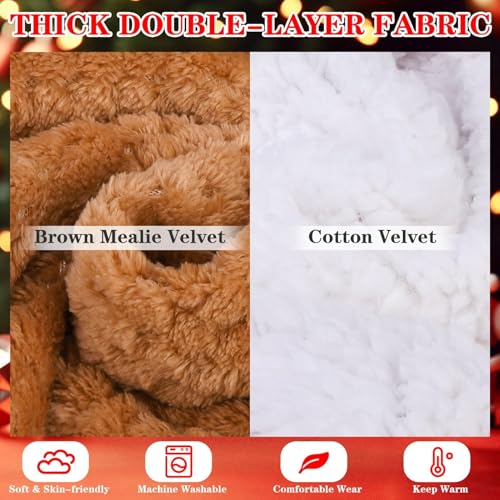 EXPAWLORER Dog Christmas Costume Winter Coat with Hat, Fleece Warm Elk Pet Cloak Cape Blanket with Antlers for Cold Weather, Thicken Dog Sweater Jacket Clothes for Small Medium Large Dogs Cats BrownXL - color: Elk Brown, size: X-Large