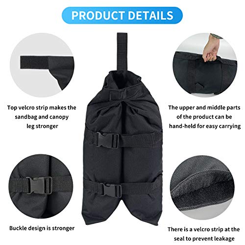 Canopy Weights Bag(192lbs) Set of 4, 1680D Heavy Duty Pop Up Tent Weights Sand Bags for Instant Outdoor Sun Shelter Canopy Patio Umbrella - color: 192 lbs