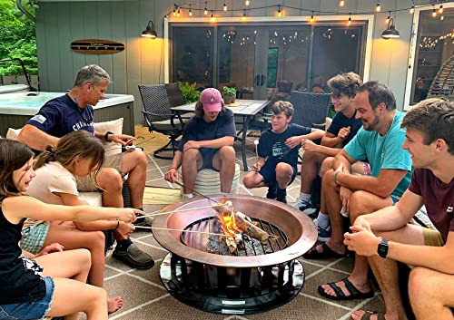 Newtex FirePad Deck Protector - Perfect for Fire Pits, BBQ, Smokers, Grills - Protects Porch, Patio, Deck, Wood, Grass, Stone, Composite from Burns - Heat Resistant Fire Pit Mat (24") - size: 24 inch