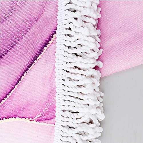Violet Mist Microfiber Beach Towels Oversized Round Tie-Dye Beach Blanket Sand Free Quick Dry Hippie Boho Circle Bath Towel Absorbent Bohemian Meditation Rug Yoga Mat Throw Fringe Tapestry 60" CR - color: Light Purple Marble
