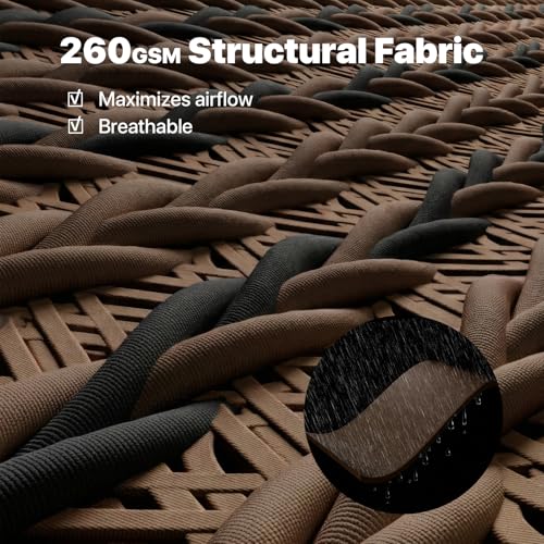 ColourTree Super Ring 8' x 12' Brown Rectangle Sun Shade Sail, Commercial Grade UPF50 Canopy, Reinforced Corners & Edges, 260 GSM Fabric Heavy Duty -5 Years Warranty (We Make Custom Size)