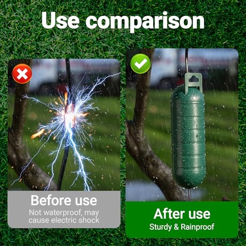 Outdoor Extension Cord Cover, 3 Pack Cord Connector Protector Waterproof Electrical Safety Box for Outside Plug Socket Christmas Holiday Decoration Light