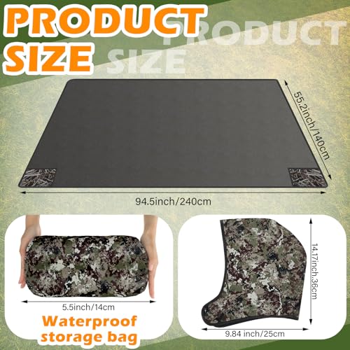 VitalCozy 55" x 95" Waterproof Woobie Camo Blanket for Hunting Extra Outdoor Stadium Blankets Sherpa Lining with Hood and Storage Pocket for Deer Duck Hunting Gear Blind Accessories(Camo) - style: Camo