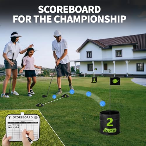 Golf Chipping Game with 2 Retractable Clubs & 9 Holes, Portable Golf Set for Adults Kids, Outdoor Indoor Sports Practice Toy Gift for Family Play Yard, Backyard, Lawn, Beach - style: 9 Holes