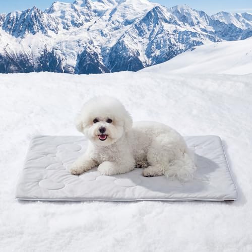 ZOMISIA Cooling Blanket for Small Dogs - High Cold Washable Cat Blanket, Travel Soft Pet Summer Essentials, Grey, 25"x35" - color: Grey, size: S(25x35")