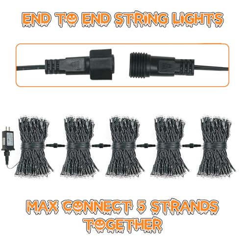 Connectable Purple String Lights, 2pack 164ft 400Led 13 Modes String Lights Plug in, Twinkle Light with Timer Indoor/Outdoor for Tree Party Halloween Decorations - color: Purple