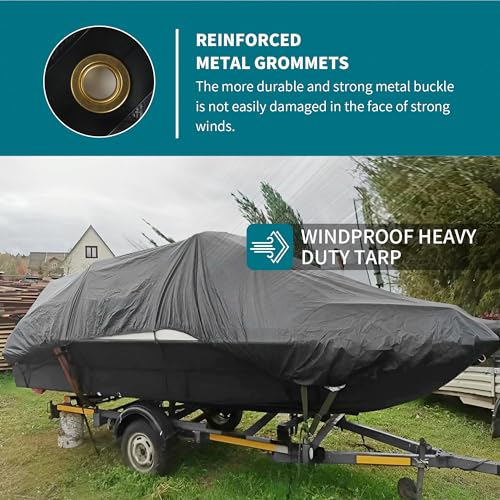 TARPAL tarp 14x16 Feet Super Heavy Duty Tarps Cover 20mil Waterproof UV Protection Rip and Tear Proof Tarpaulin with Grommets(Grey/Brown) - size: 14x16 Feet-Finished size