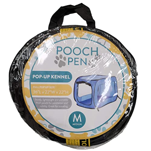 Beatrice Home Fashions Portable, Collapsible, Pop Up Kennel Travel Cat and Dog Crate, 36" L x 22" W x 22" H, Blue - color: Blue, size: 36.0"L x 22.0"W x 22.0"H
