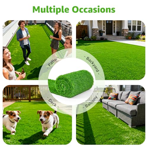 Artificial Turf Indoor Outdoor - Pet Friendly Synthetic Fake Grass Rug with Drainage Holes for Patio, Balcony, Backyard Decor, Deck - Replacement Dogs Pee Pad Mat(3Ft x 10Ft) - size: 3FT x 10FT