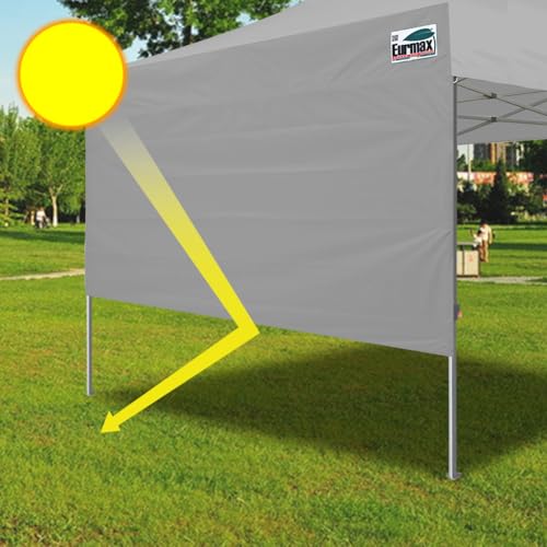 Eurmax USA 10ft Instant Canopy SunWall Canopy Tent Sidewall for Pop Up Canopy Tent,1 Pack Removable Sidewall Only(Grey) - color: Gray, size: 10ft