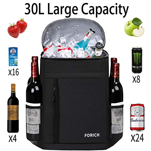 FORICH Soft Cooler Backpack Insulated Waterproof Backpack Cooler Bag Leak Proof Portable Small Cooler Backpacks to Work Lunch Travel Beach Camping Hiking Picnic Fishing Beer for Men Women - color: S - Black