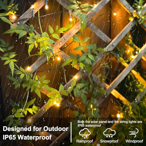 Solar String Lights Outdoor Waterproof Total 240LED 79FT Solar Garden Lights 8 Modes for Yard/Patio/Tree/Gazebo/Terrace/Fence/Pathway, 39Ft*2, 120LED*2 for Christmas - Warm White - size: 39ft 2 Packs