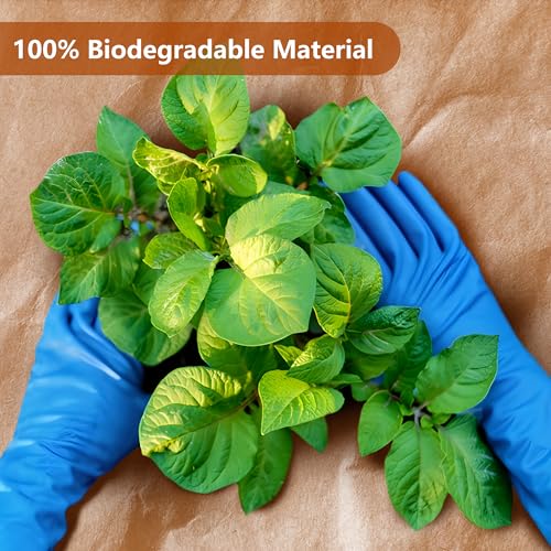 DECOHS 4 x 100 Ft Biodegradable Paper Weed Barrier- Heavy Duty Biodegradable Garden Bed Grass- Garden Paper Weed Control Barrier Weed Grass Blocker for Outdoor Garden Lawn - color: 4x100ft